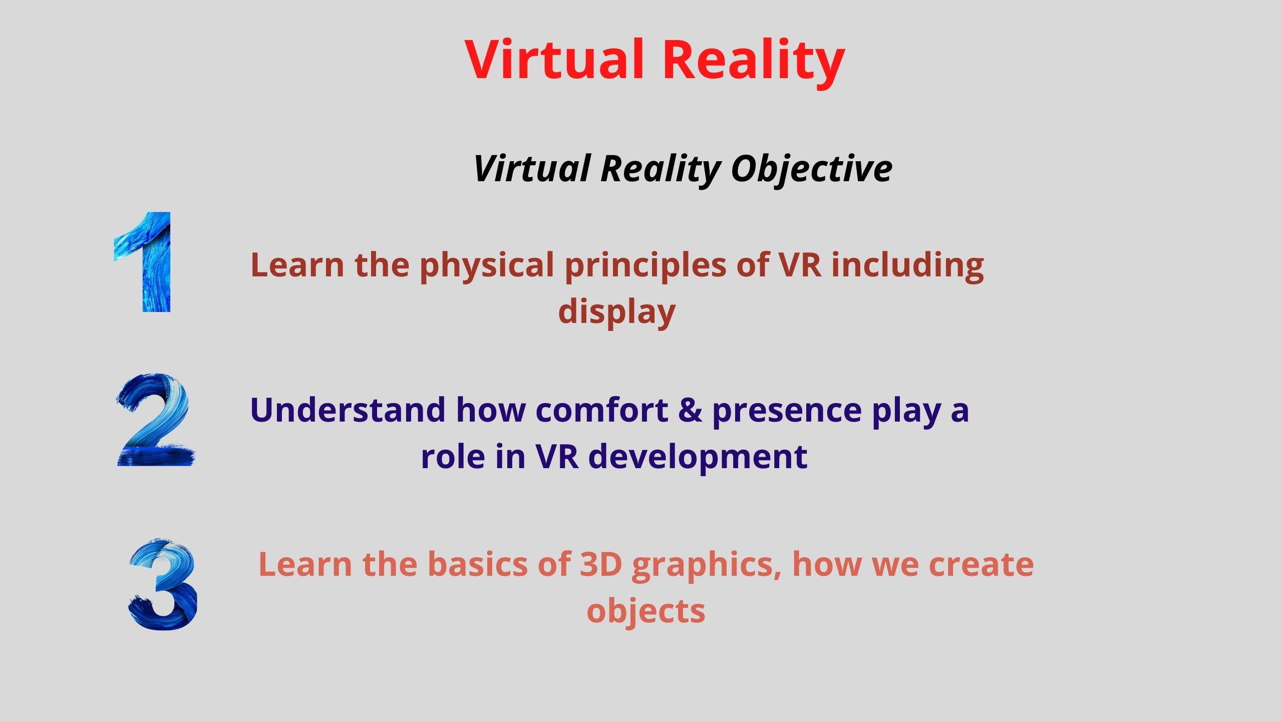 virtual reality courses
